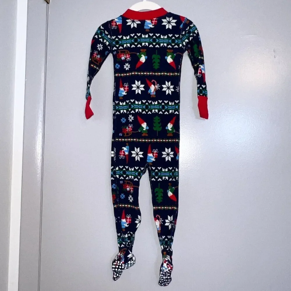 Hanna Andersson Baby Holiday Footed Zip Sleeper Size 85cm/2T